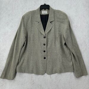 VTG Gianni Sport Blazer Jacket Size 18‎ Speckled 4-Button Career Silk Blend